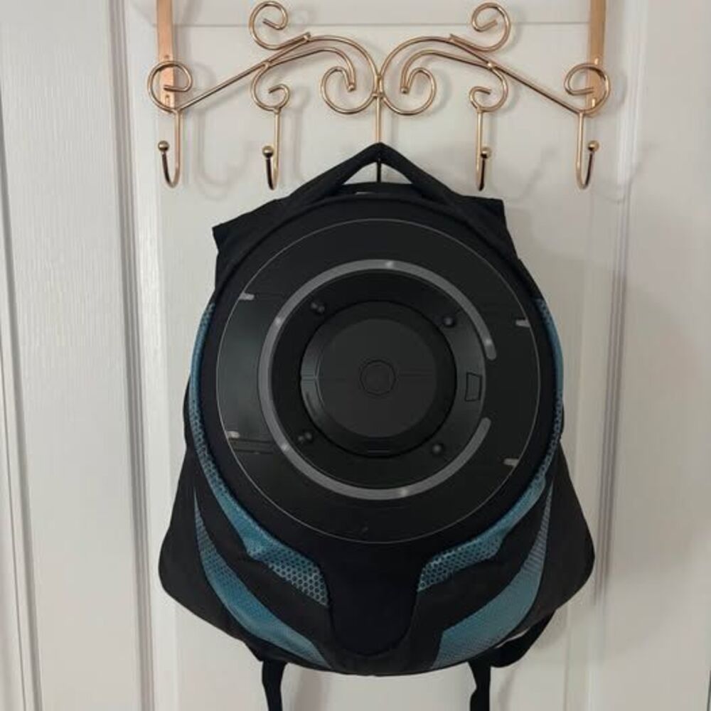 Tron light cycle run backpack with light ring speaker